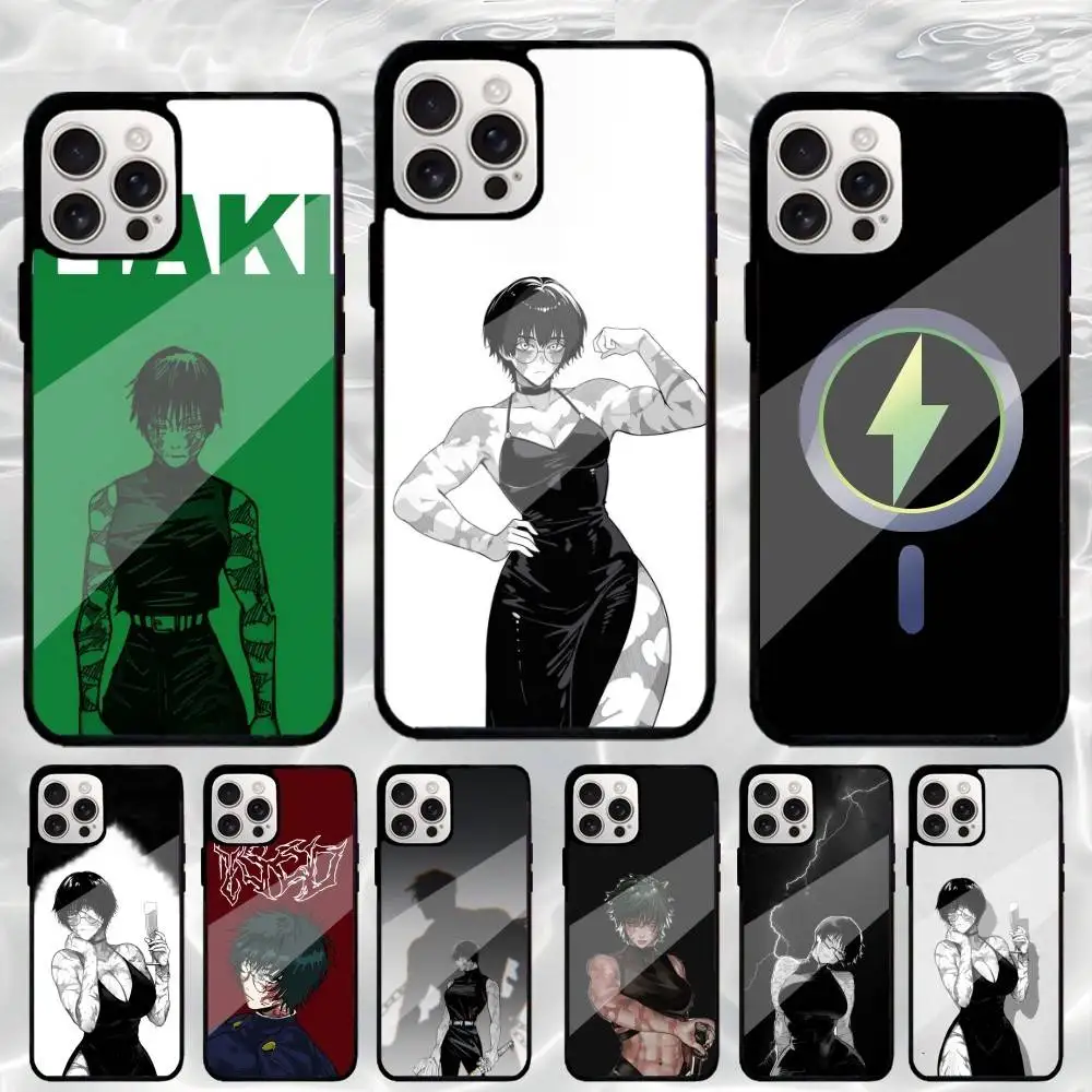 

M-Maki Zenin Jujutsu K-Kaisen Phone Case For iPhone17,16,15,14,13,12,11 Plus,Pro Max Magnetic For Magsafe Wireless Charging