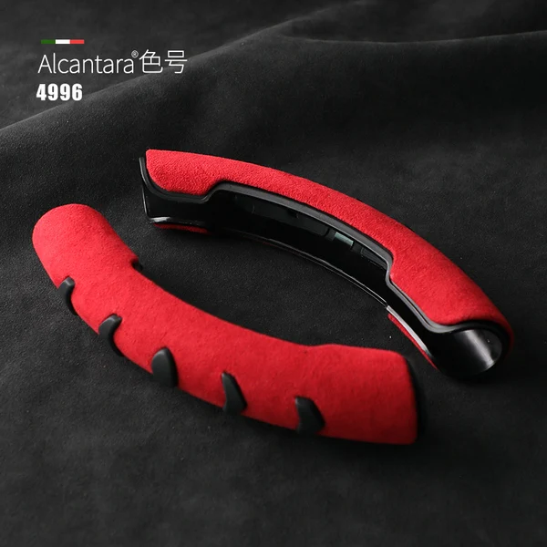 2PCS Car Steering Wheel Cover Alcantara Suede Universal Steering Cover Trim Protector Handle Anti-Slip Protection Accessories image 3