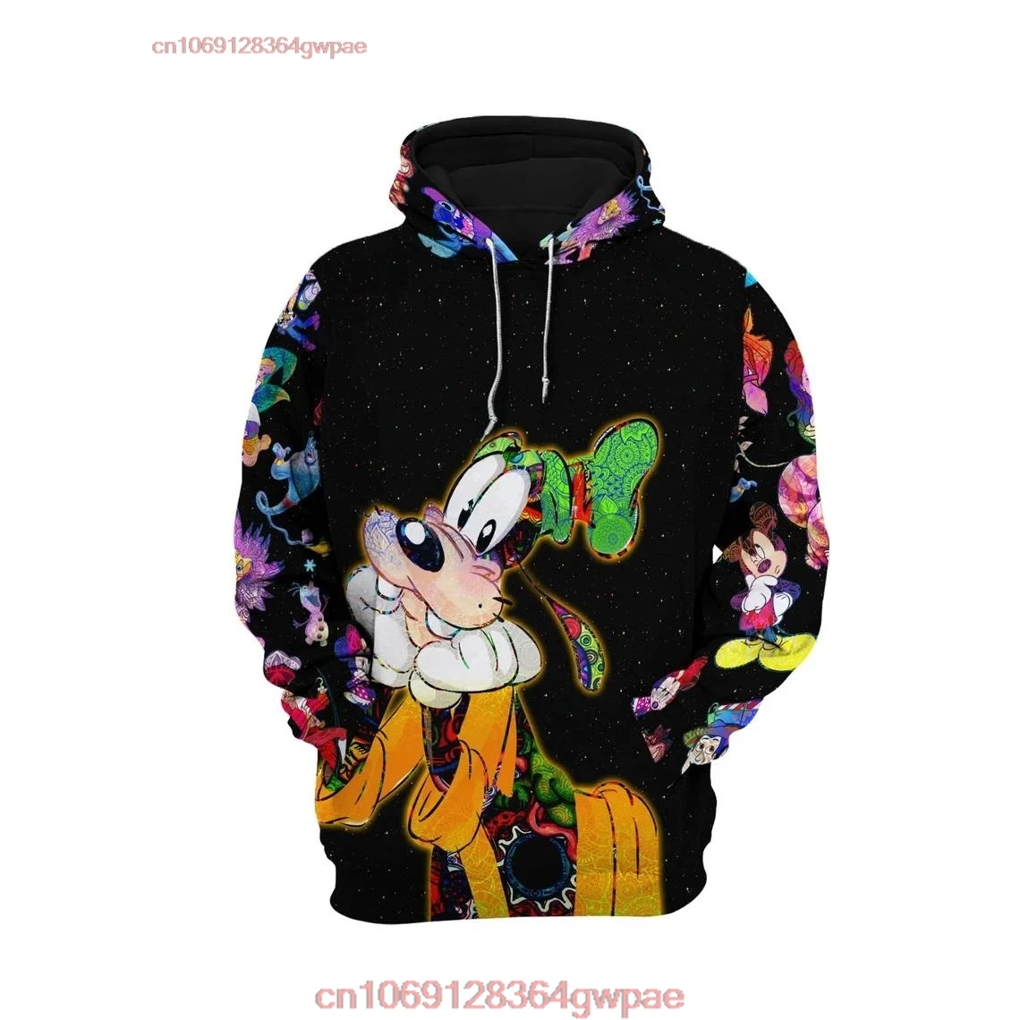 Goofy Dog Galaxy Night Sky Patterns | Disney Sweatshirt/Hoodie/Fleece Jacket | Unisex Cartoon Outfits | Clothing Men Women Kids