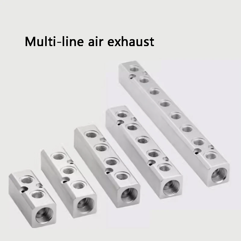 Distributor Fluid Guide Air Manifolds Aluminum Alloy Gas Distributor BSPT 1/4 1/2 Truck Gas Diverter Block Manifold