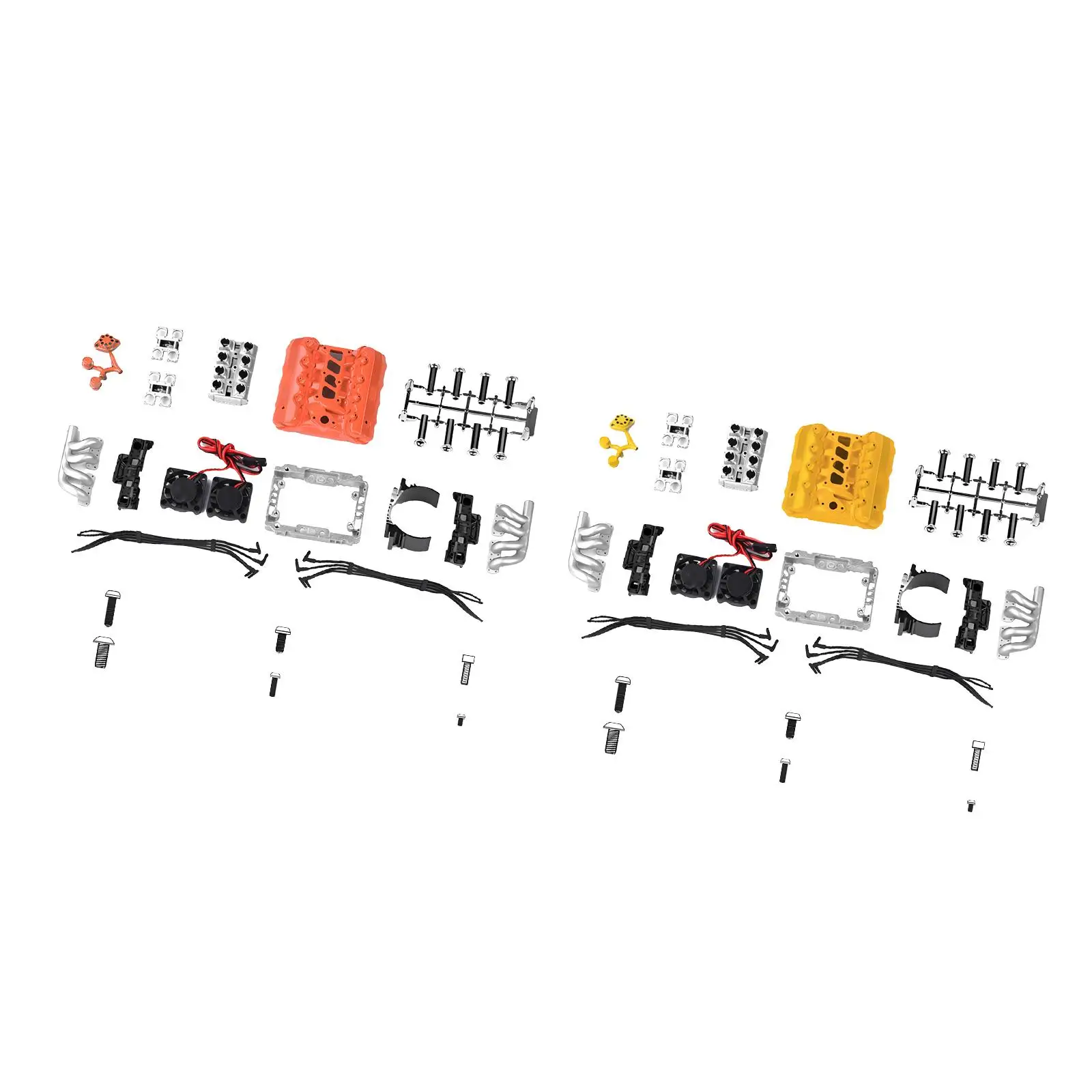 

1/10 Scale Model RC V8 Engine Hood Cooling Fan Efficient Fake Motor Detail for RC Car Nitro Engine and Drift Car Chassis