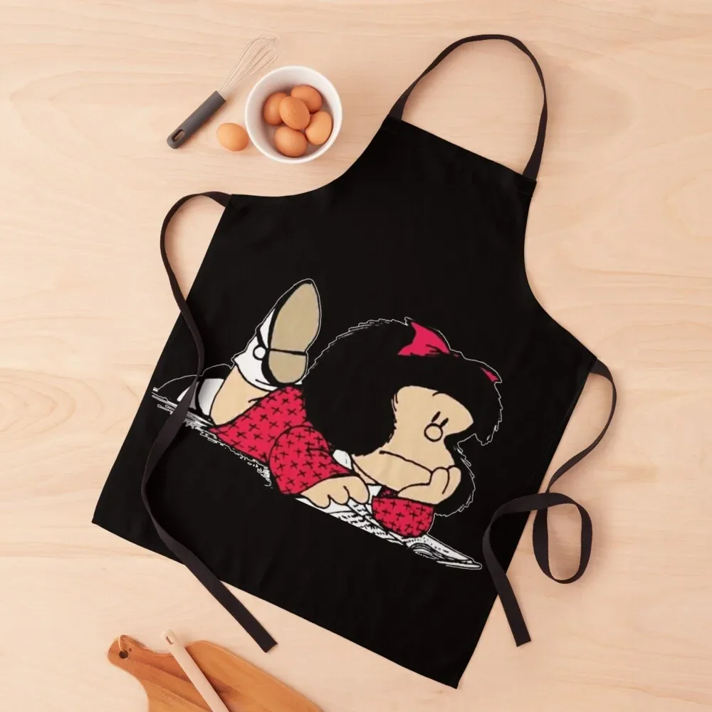 Mafalda Quino Apron Waterproof Kitchen Woman Women's Dresses Novelties Kitchen And Home Apron