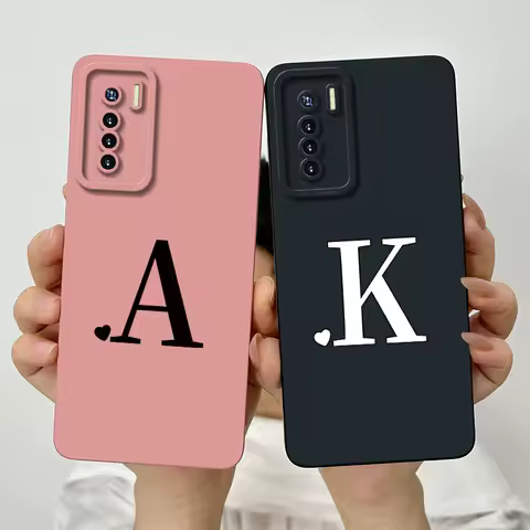 For Tecno Camon 17 Pro 8GB 256GB Case 6.8 Inch Cute Initial Letters Soft Silicone Shockproof Funda For Tecno Camon 17 Pro Cover