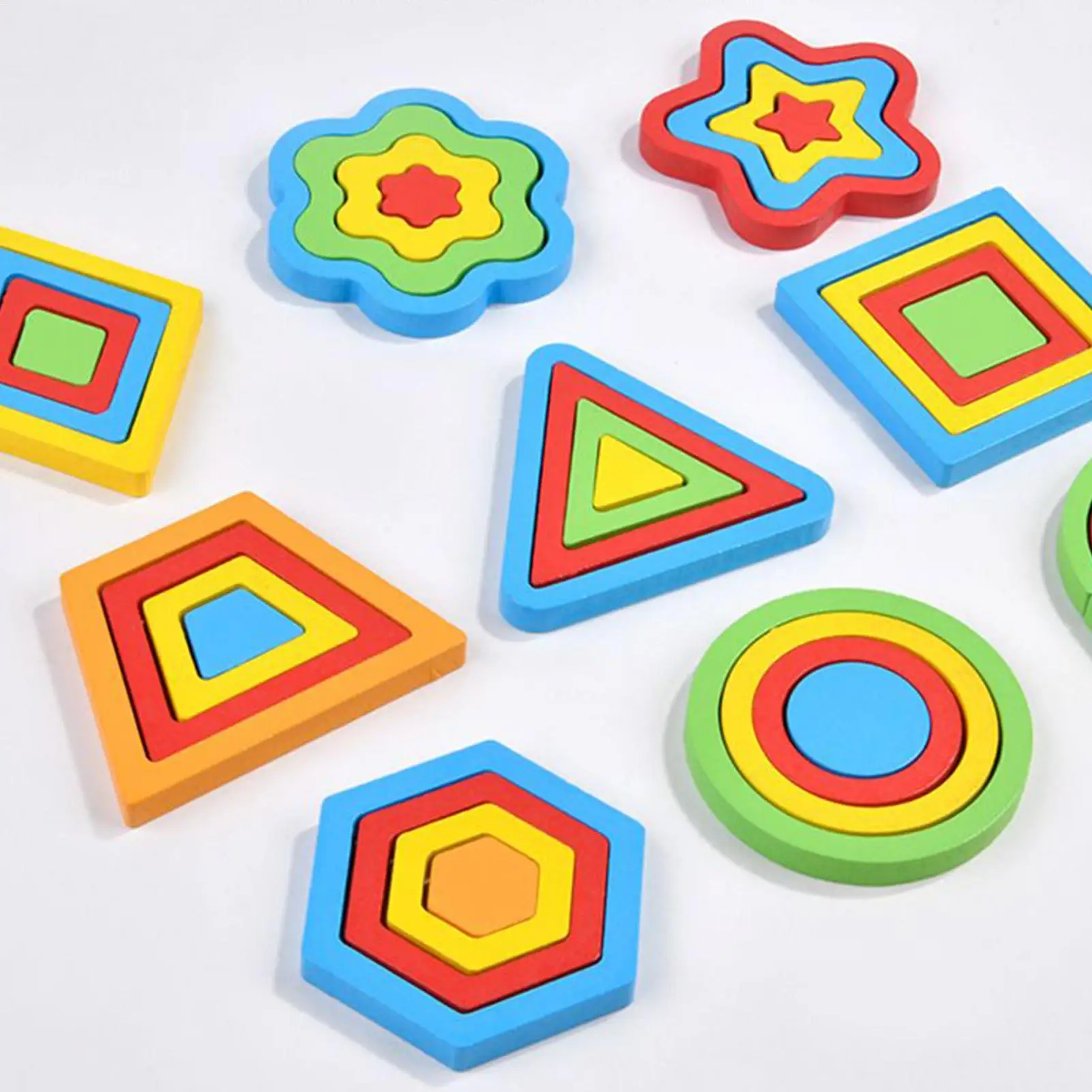 

Shape Puzzle Wooden Shape Sorting Puzzle Geometric Activities Games For Learning Development Preschool Education Kindergartens