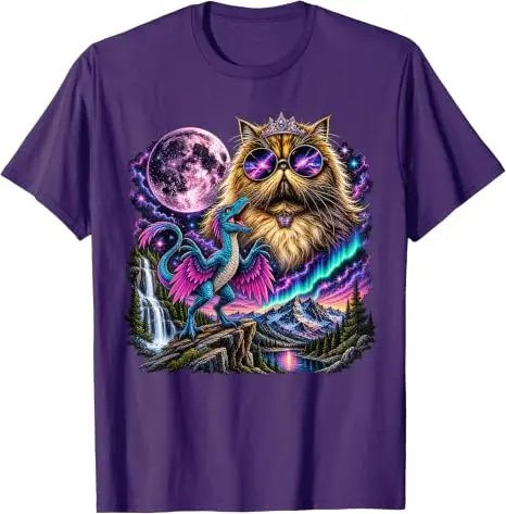 Das ist eine Skandalöse Sache Lustiges Prinzessinnen-Katzen-Dinosaurier-Donut-Meme-T-Shirt Y2k Katzenliebhaber Neuheitsgeschenk Niedliches Kätzchen-Grafik-Bekleidungs-T-Shirt – Detail 17