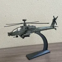 NEW America AH-64 Apache Utility Alloy Helicopter Airplane Model Simulation Metal Flying Model Sound and Light Children Toy Gift