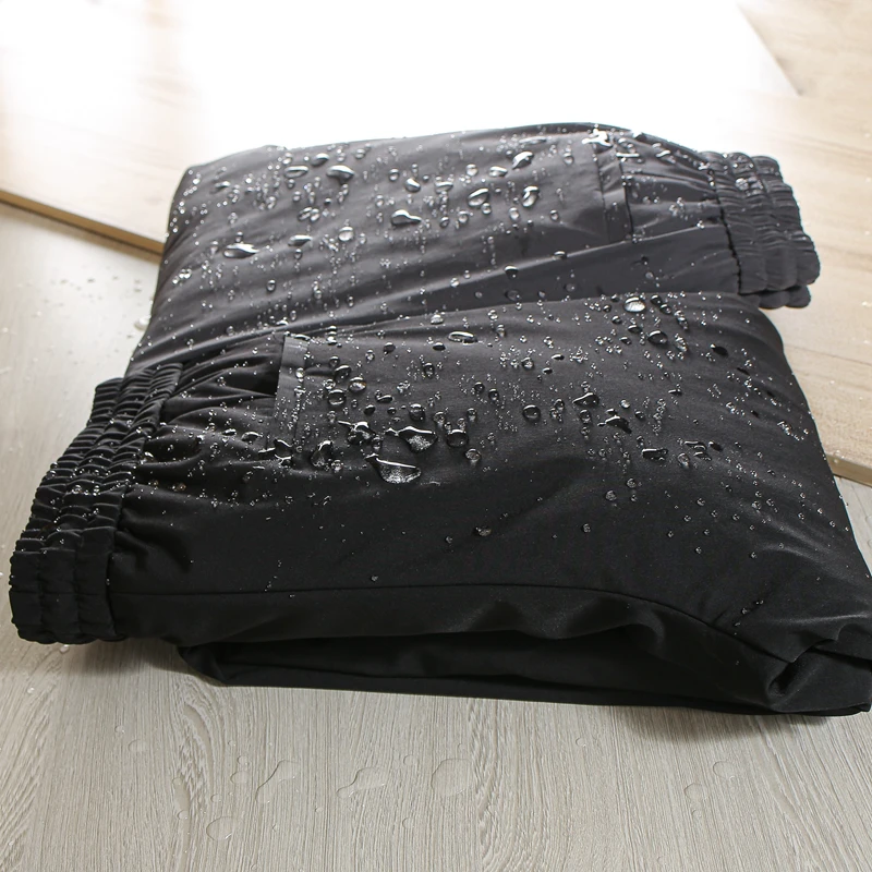 

Водонепроницаемые дышащие брюки из гусиного пуха, мужские повседневные пуховые брюки с эластичной резинкой на талии, модные городские стильные длинные брюки, верхняя одежда