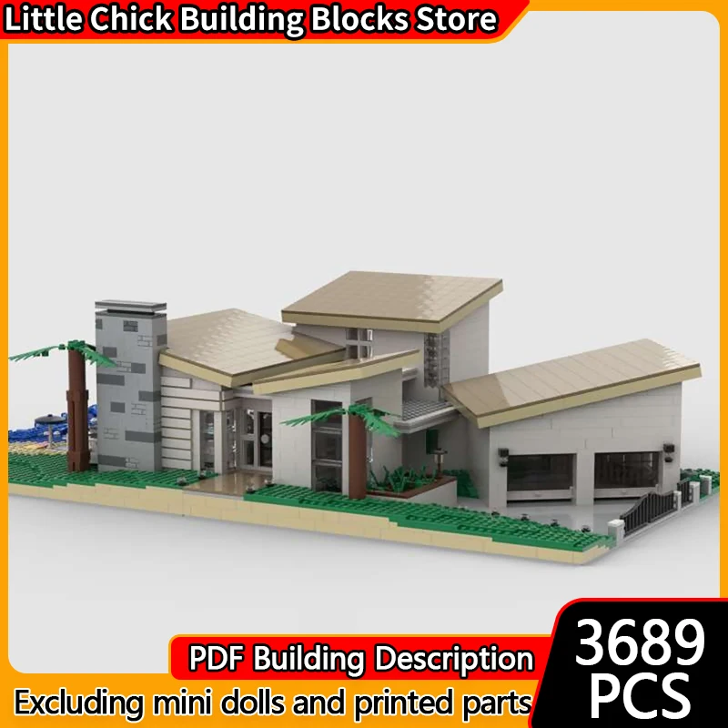 

City Street View Model MOC Building Bricks The Beach House Modular Technology Children Holiday Gifts Assemble Toys Suit