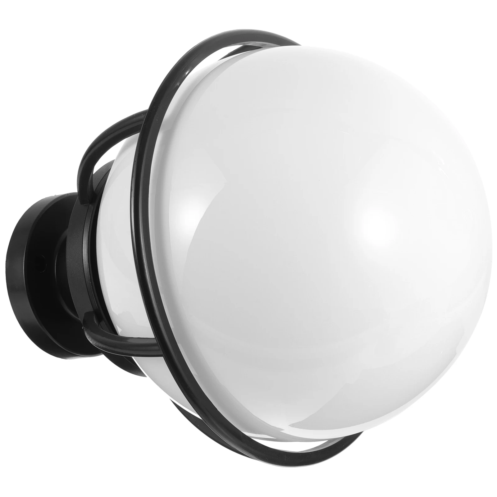 

Large Ball Lampshade Black Replacement Globe For Outdoor Post Light Yard Garden Pathway Illumination Heat Resistant Acrylic Lamp