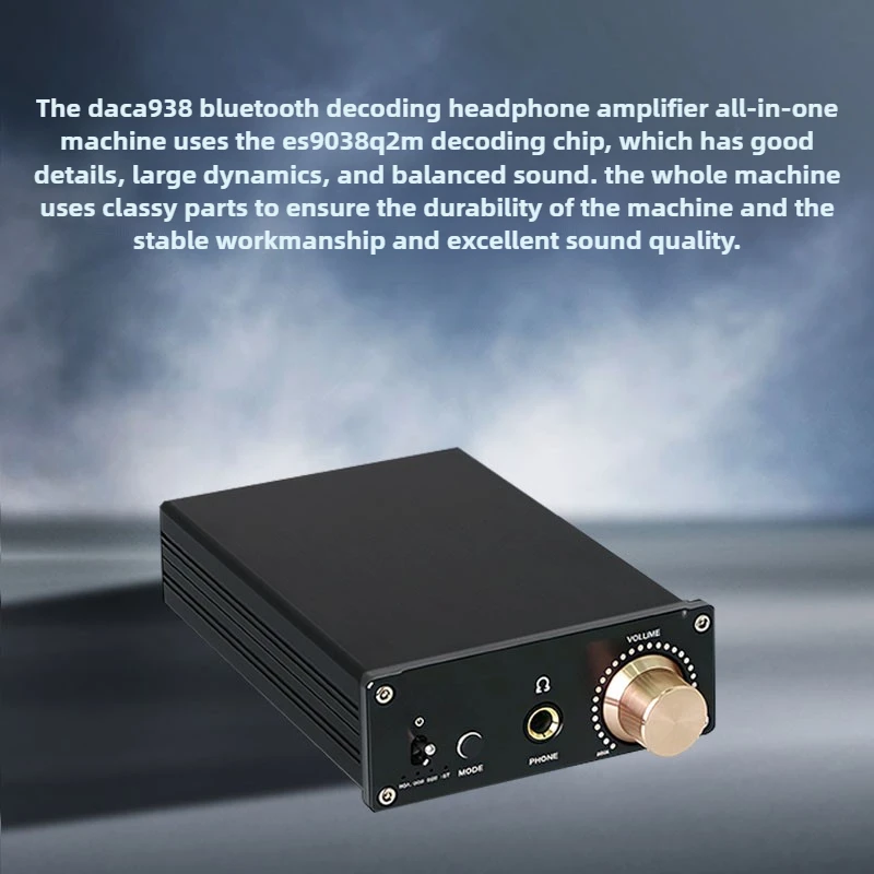 DAC A938 Headset Decoding Bluetooth HIFI Demam All-In-One ES9038 Decoding 5125 Bluetooth 5.1LDAC Amplifier Daya Rumah