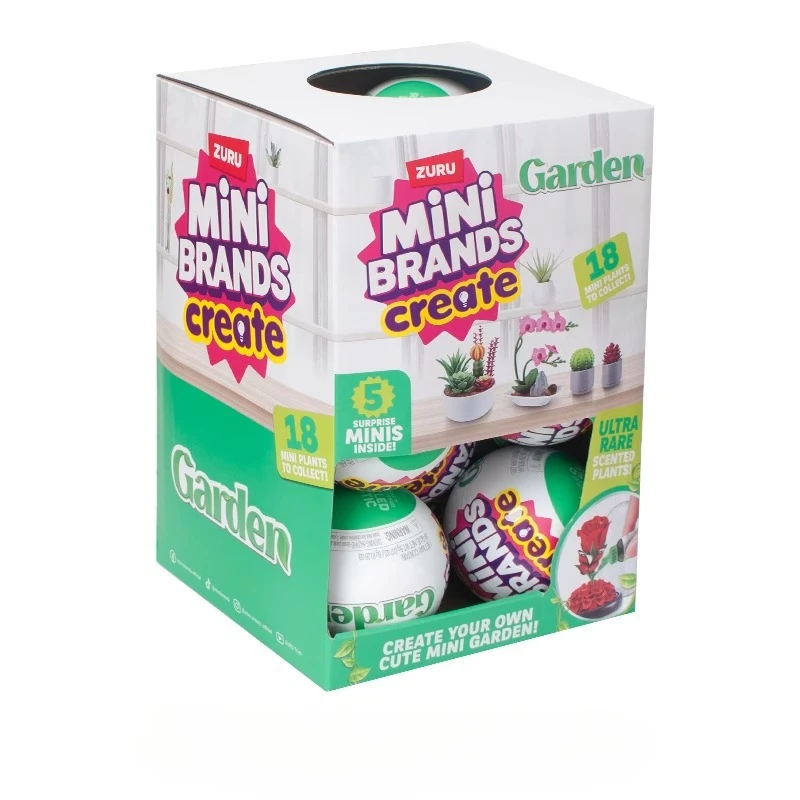 주루 미니 브랜드 서프라이즈 볼 미니 가든 플랜츠 시리즈 블라인드 박스 장난감 피규어 미스터리 모델 컬렉션 장식품 어린이 선물