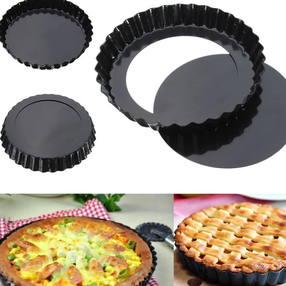 

2pcs 4 Inch 10Cm Non-Stick Carbon Steel Baking Pan Set For Cake Pizza Tart Easy Release Oven Safe Bakeware Tray