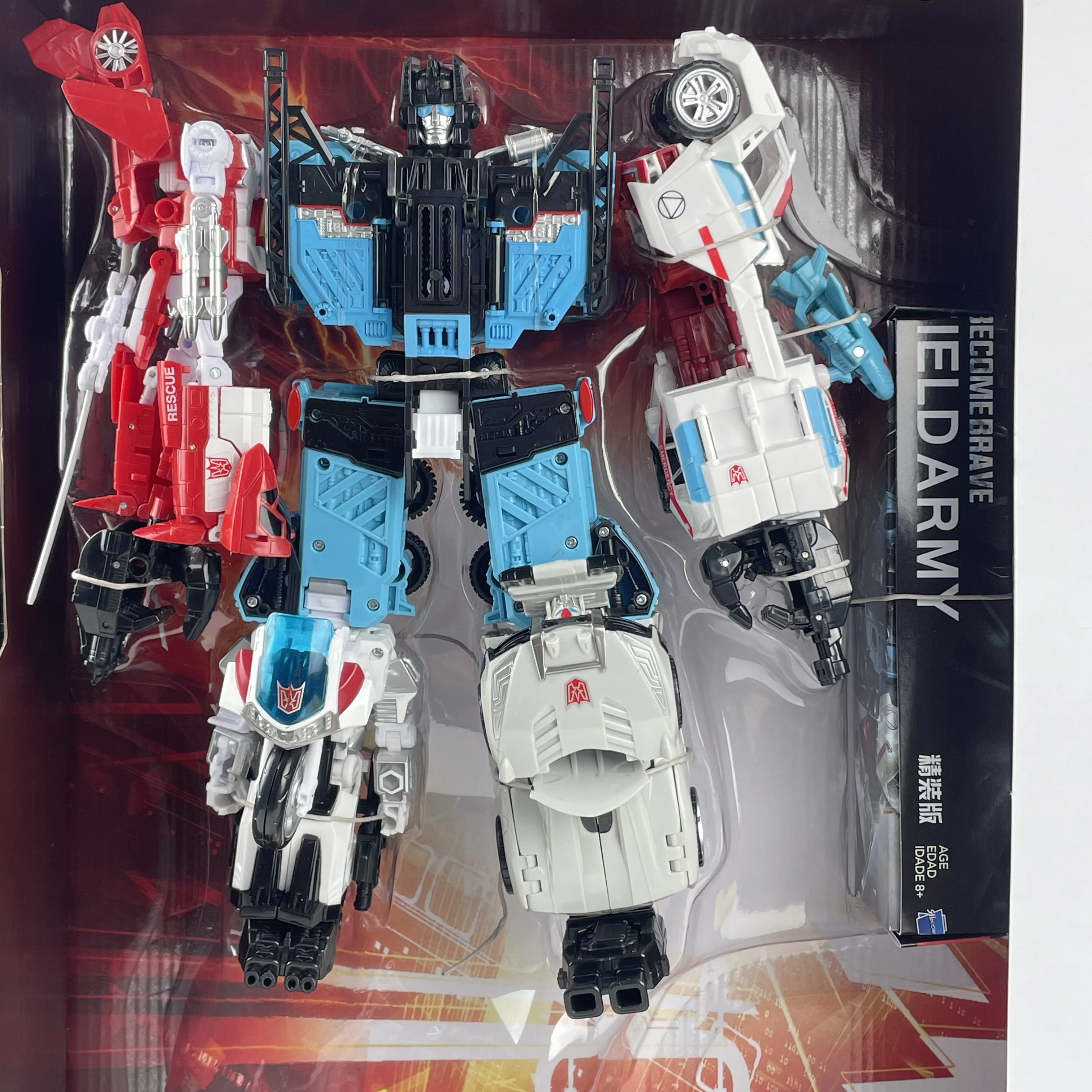 HZX 6 IN 1 33 ซม.Transformation หุ่นยนต์ G1 อะนิเมะ Defensor Devastator Superion Bruticus รุ่น KO เด็กของขวัญ Action Figure