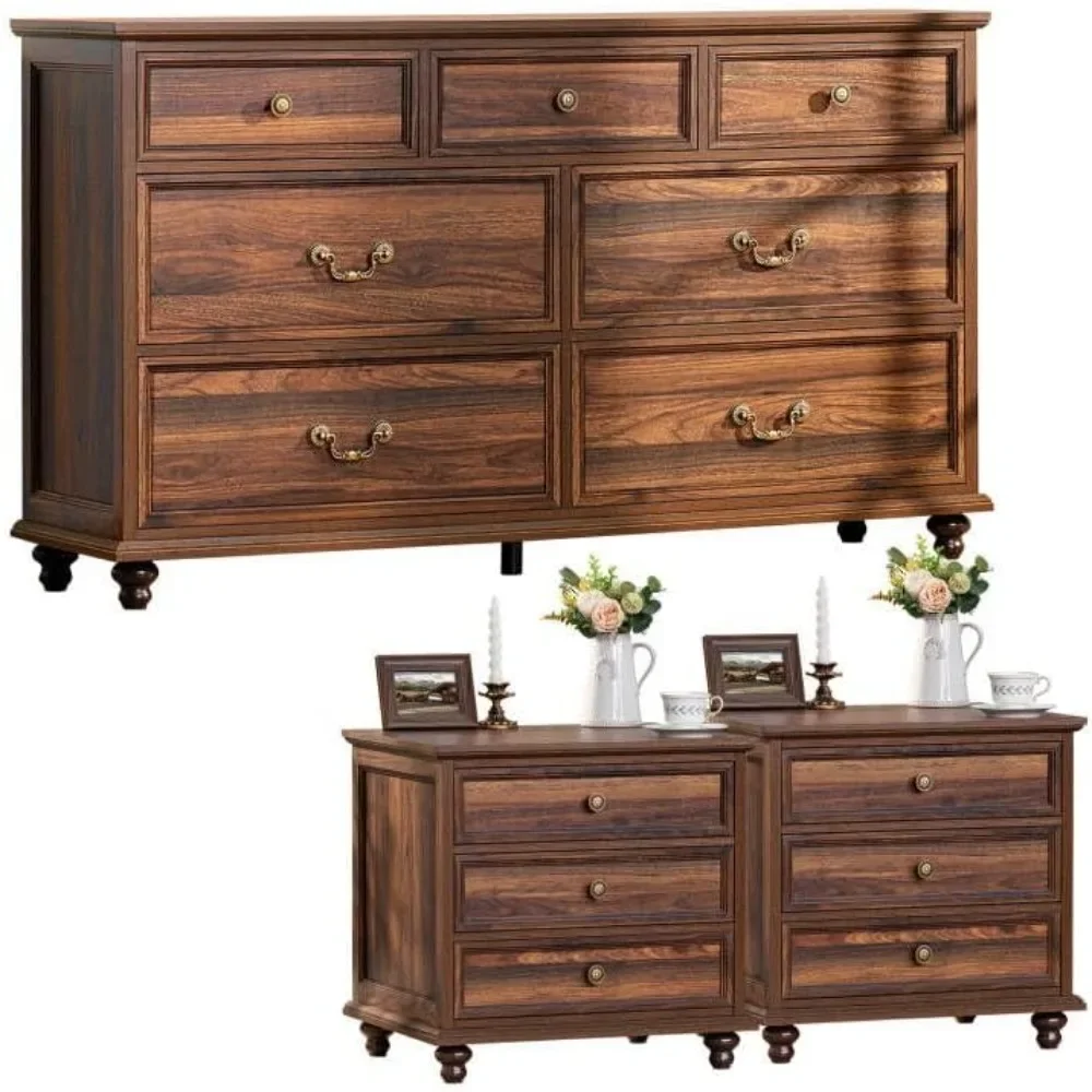 Farmhouse Dresser Nightstand Set 2
