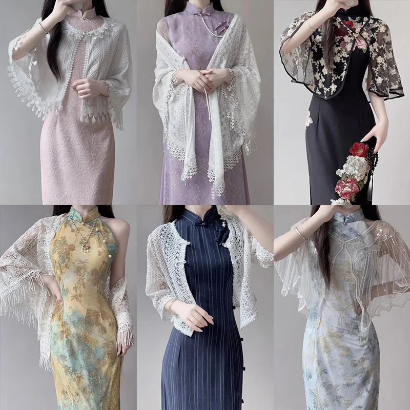 

Artistic Vintage Knitted Open Cardigan Outerwear Hollow out Design Versatile for Summer Skirt Outerwear Match