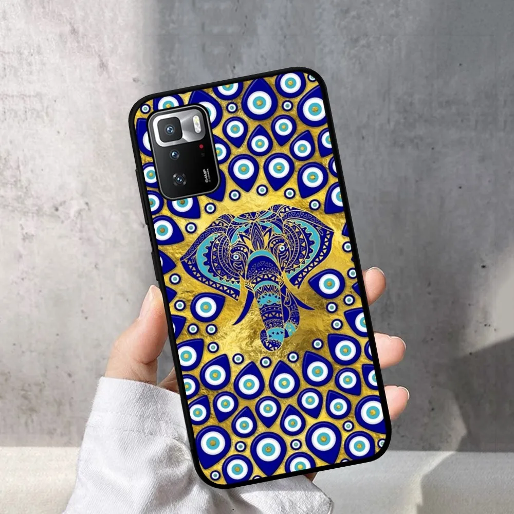 Funny Turkish Lucky Blue Evil Eye Phone Case For Redmi Note 4 X 5 A 6 7 8 T 9 9S 10 11 11S 11Epro Poco M3 pro