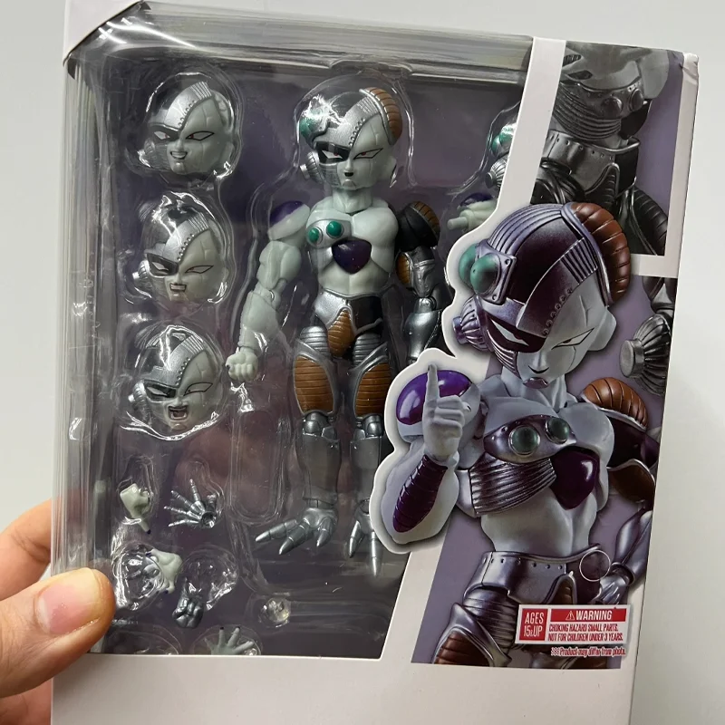 12cm Dragon Ball Z SHF Mechanical Frieza Artificial Person Chapter Action Figures Model Villain King Toy Desktop Decoration Gift