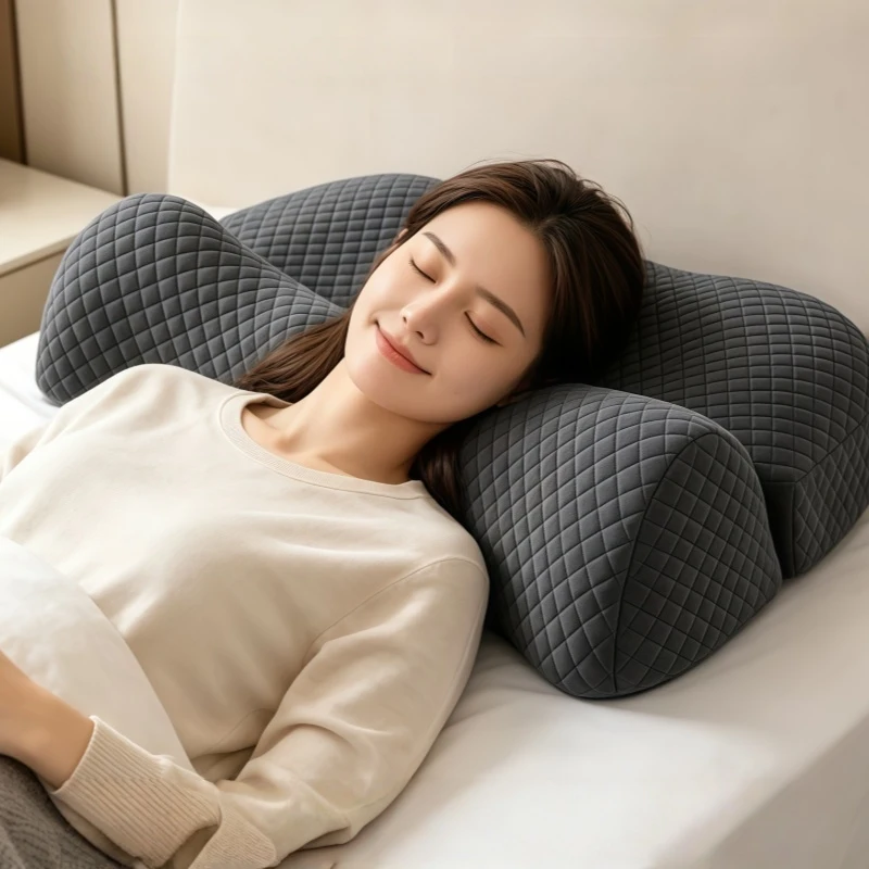 Home Ergonomic Neck Support Pillow Soft Shoulder Cushion Pain Relief Corrective Sleep Household Bedding Pillow