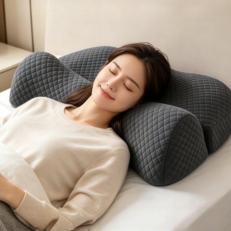  Home Ergonomic Neck Support Pillow Soft Shoulder Cushion Pain Relief Corrective Sleep Household Bedding Pillow 