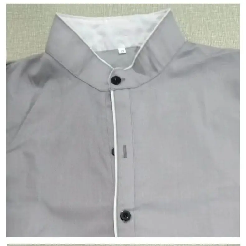 Heren Lente Nieuwe Effen Kleur Eenvoudig Casual Koreaanse Versie Slim Fit Shirt Met Lange Mouwen