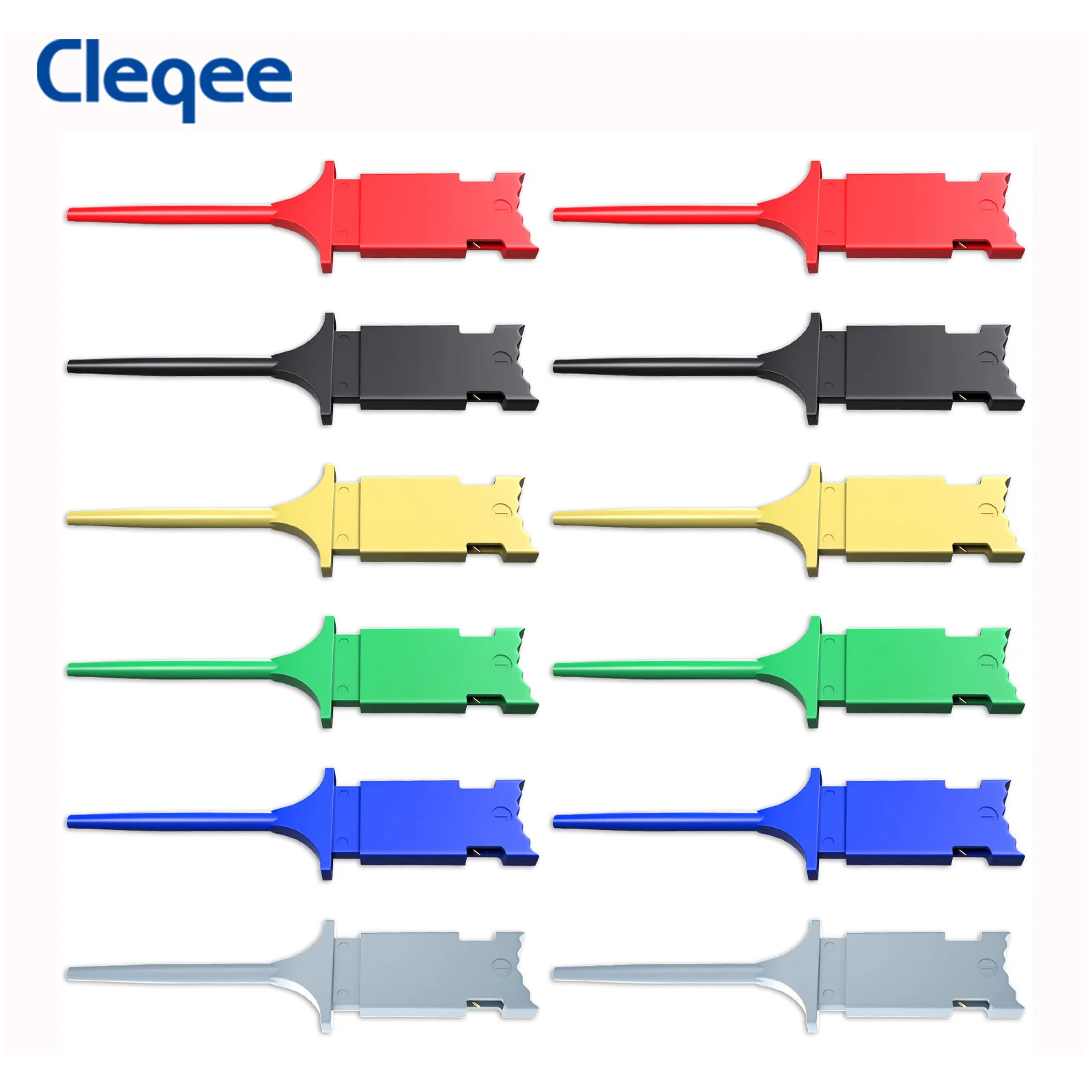 Cleqee P5013 Mini Grabber SMD IC Test Hook Clip Connect DuPont Female Jumper Leads Without Soldering For Logic Analyzers