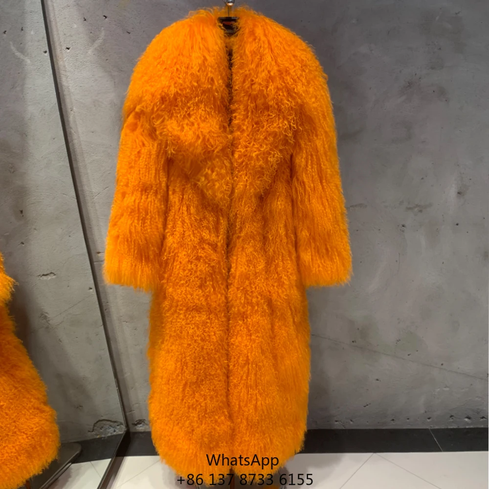 

Осенняя коллекция 2024: Женская одежда из натурального кудрявого овечьего меха, длинные изделия из овечьей шерсти для женщин