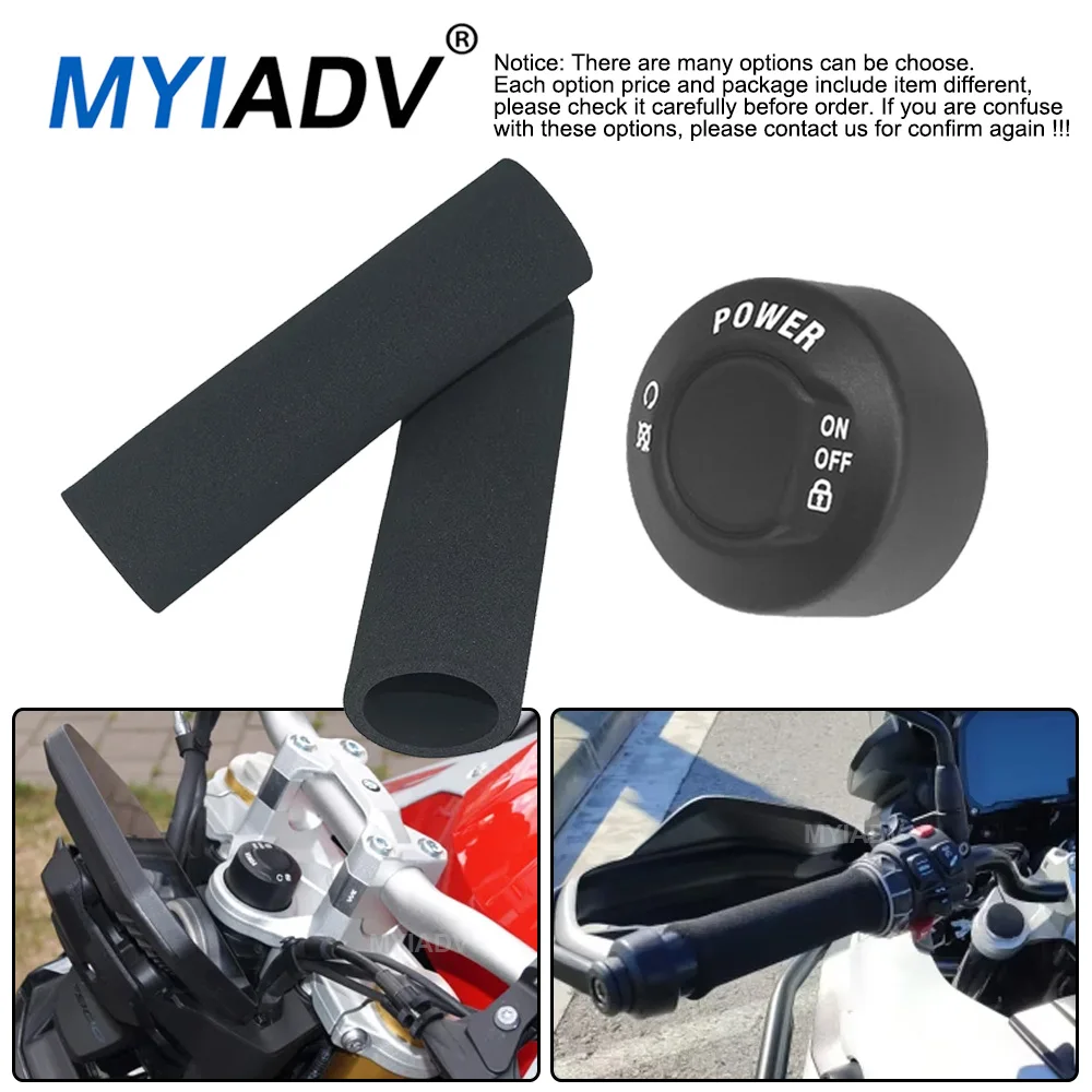 

Motorcycle Start Switch Cover For BMW F900XR F850GS R1200GS R1250GS ADV R1200RT/RS 22mm Handlebar Cuffs Cover Handle Grips Cover