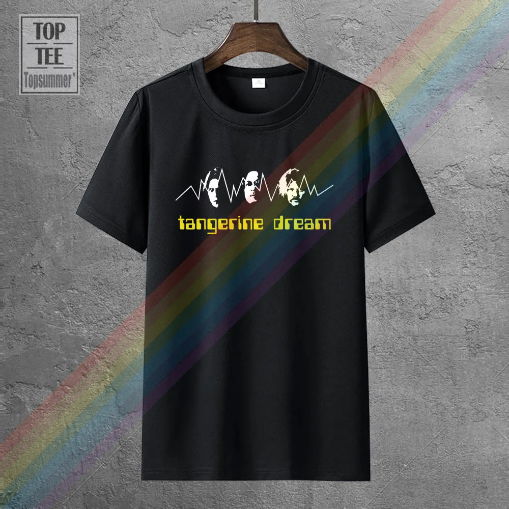 Tangerine Dream Band T-Shirt Electronic Music New Age Prog Kraftwerk A 435 Dtg New Summer Style Hip Hop Rock T-Shirts