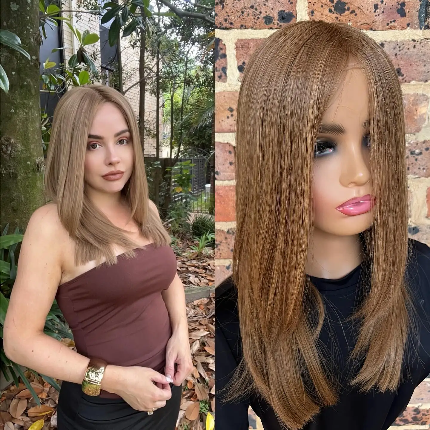 

Auburn Blonde Wig Preplucked Glueless Straight Wig Shoulder Fibre Synthetic Hair Lace Front Wigs for Women Cosplay Party Wig