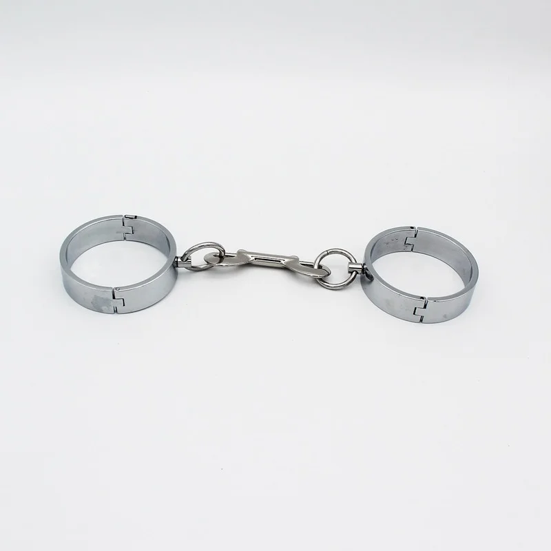 Metal Handcuffs Adjustable Bondage Handcuffs Ankle Cuffs Neck Collar for Bdsm Roleplay Shackles 18+ Restraint Adult Toy