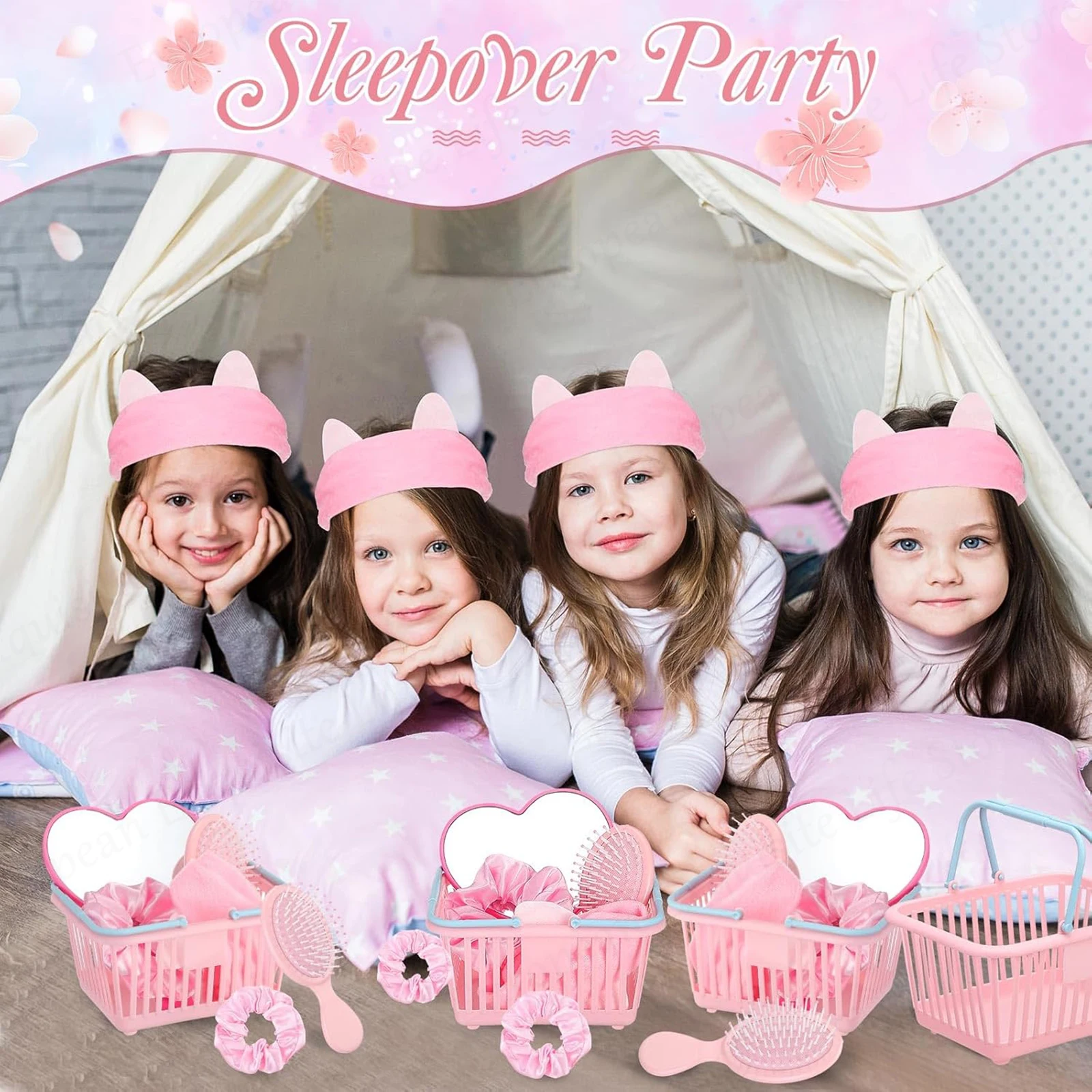 6/10Sets Spa Party Robes for Girls Kids Birthday Party Favors Gift Satin Bathrobe Kimono Robe Sleepover Party Favors Supplies