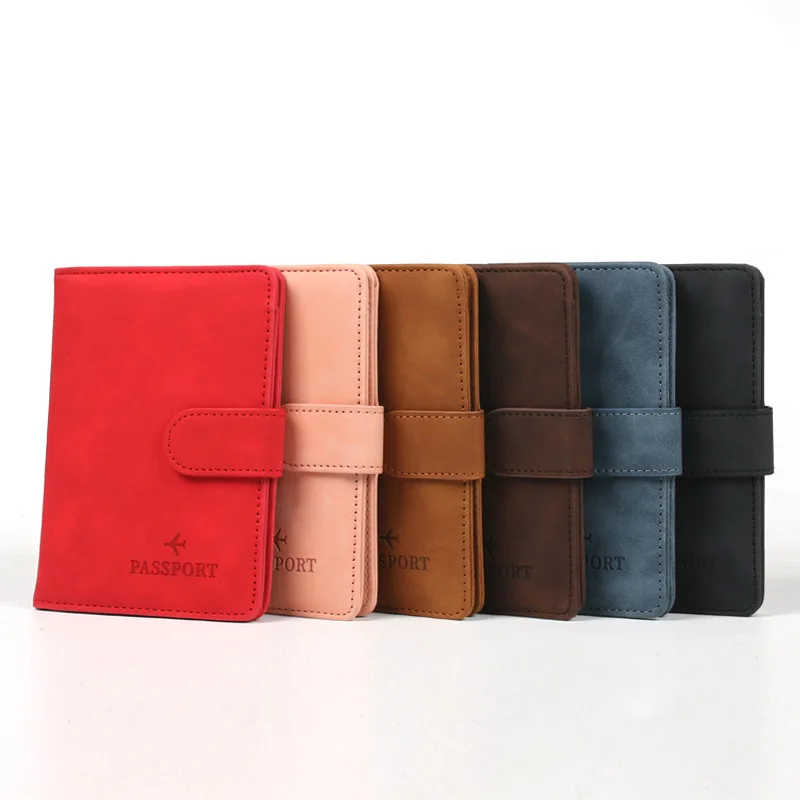 Men PU Leather Wallet Travel Passport Purse Card Male Travel Accessories Hand Carry Passport Business Cards Holder Wallet