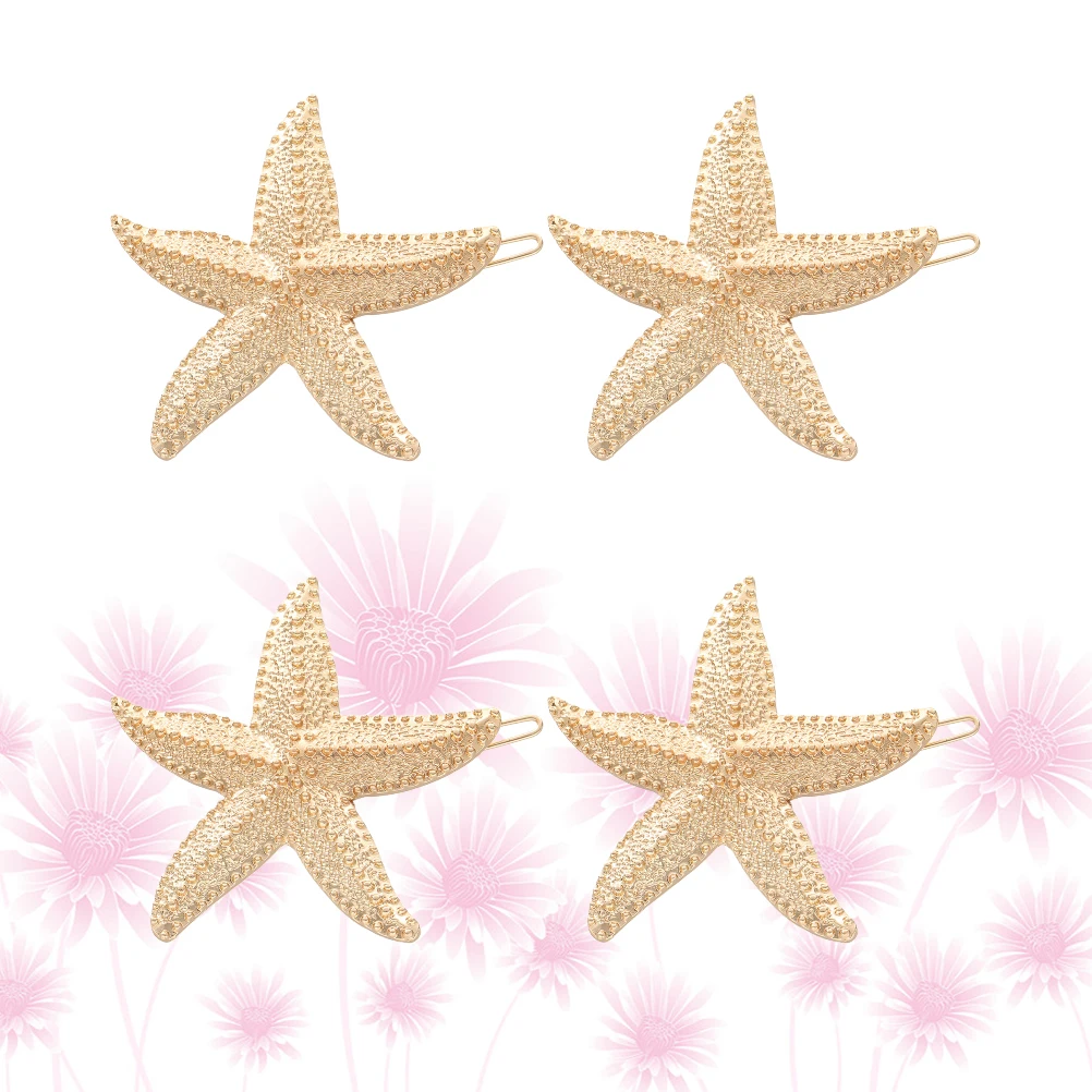 

4 Pcs Pentagram Hairpin Accessories for Girls Clips Bobby Pins Headgear Headdress Miss