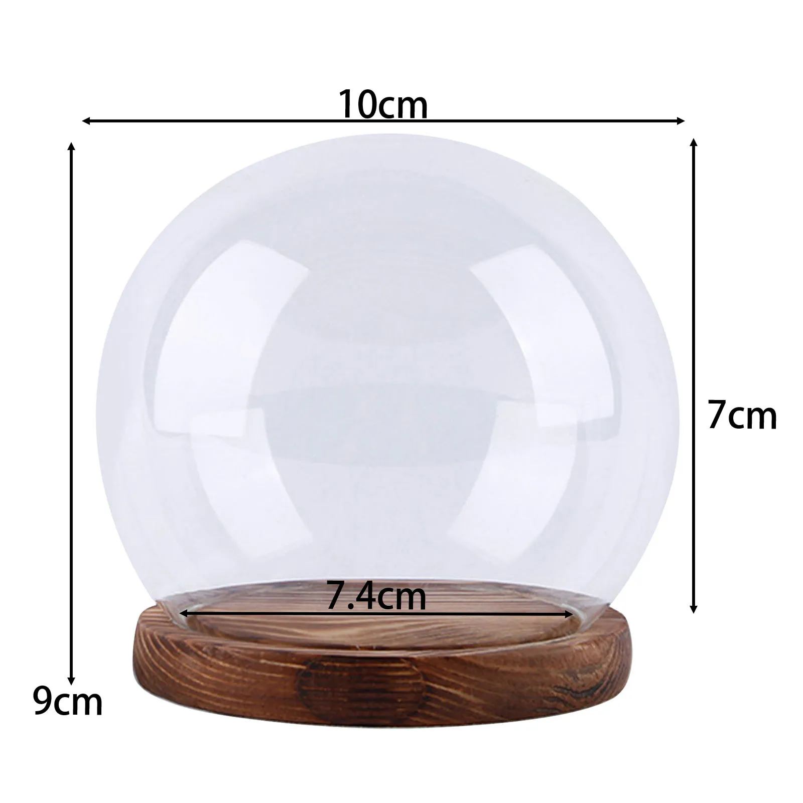 Cloche Glazen Koepel Met Basis Tafelblad Display Glas Cloche Globe Dome Clear Ball Vorm Decoratieve Dome Case Globe Voor Bloem