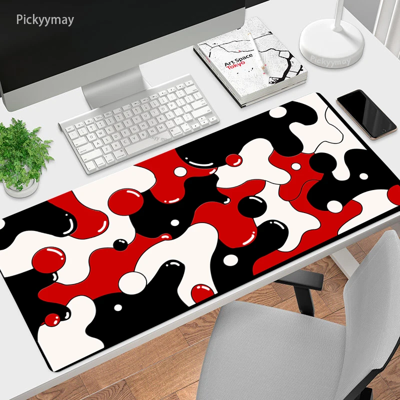 

Большой коврик для мыши Liquid Strata Gamer, Настольный коврик, компьютерные игровые аксессуары, художественный ковер 90x40, игровые коврики, аниме, оф...