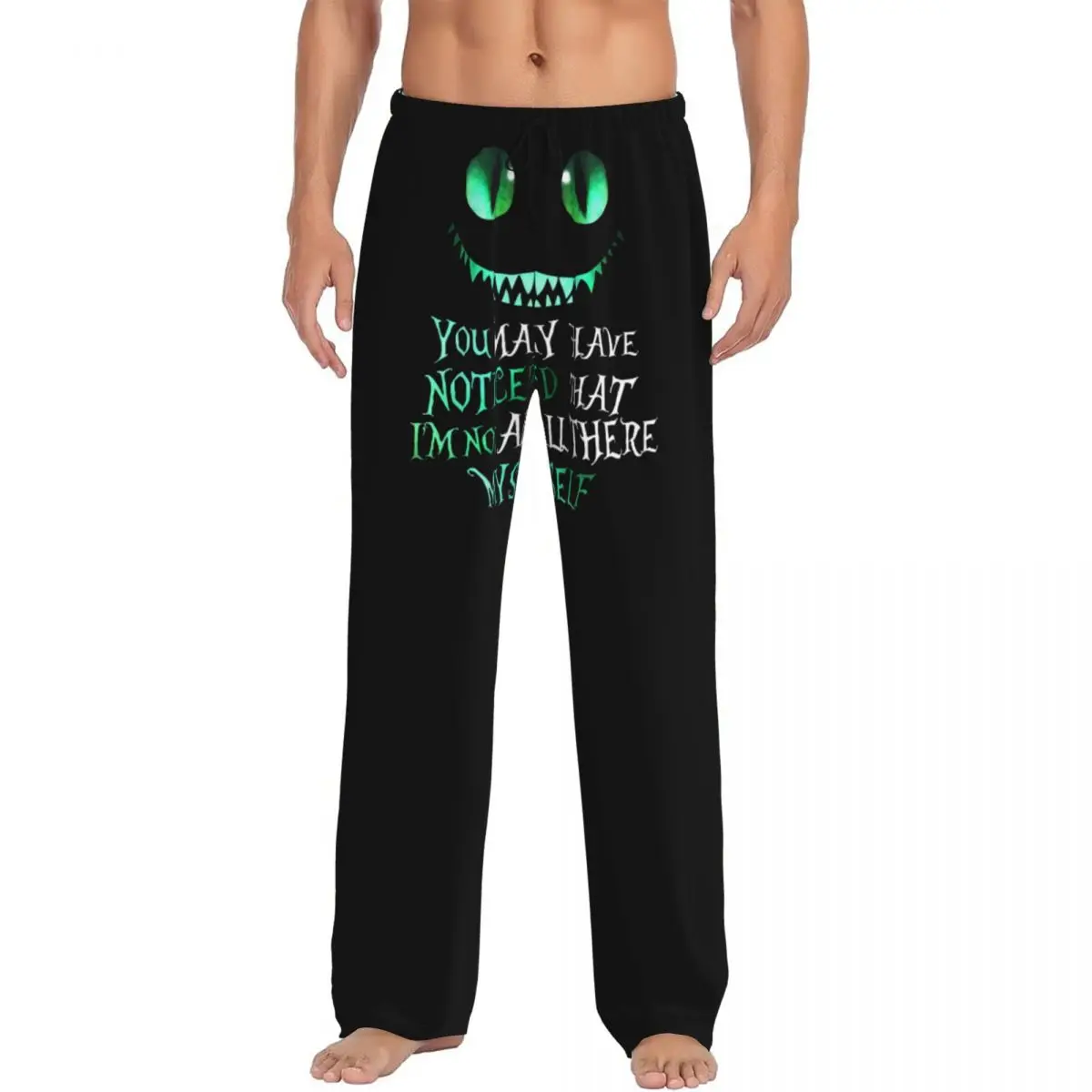 

Custom Men's Funny Cheshires Cat Pajama Pants Printed Sleep Sleepwear Bottoms with Pockets