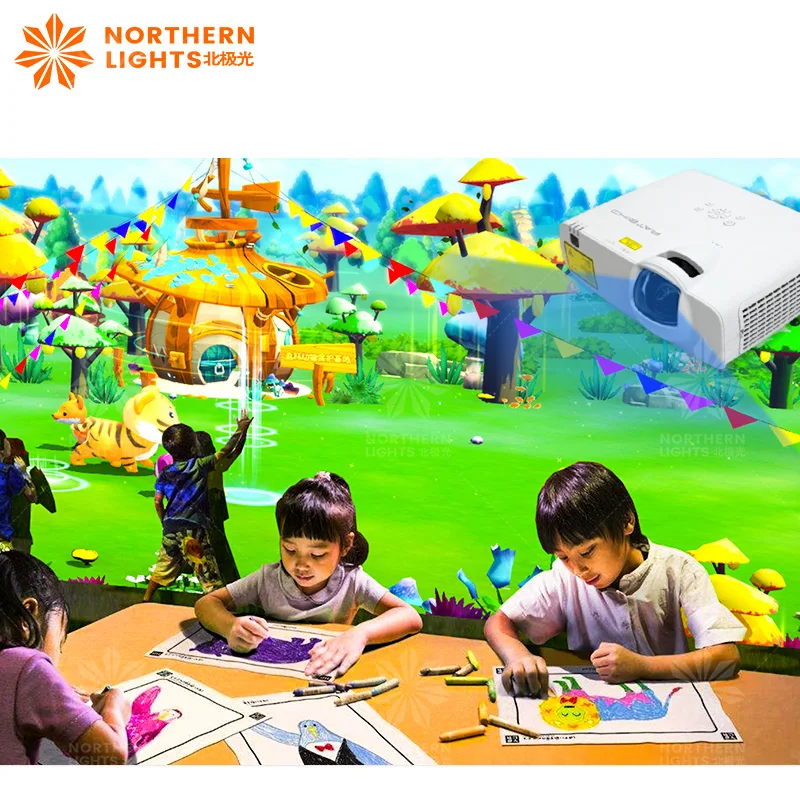 Interactive Painting Touch Table Game Wall Projection Projector With System Software Table 3d Projection Mapping