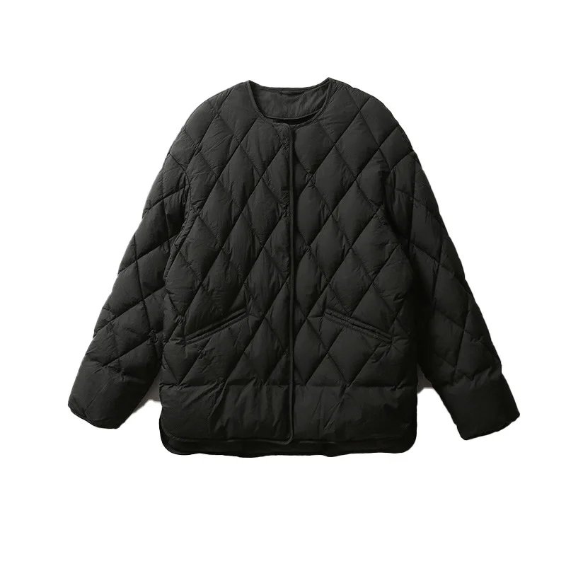 ملابس خارجية شتوية مريحة من نسيج النايلون، سترة نسائية قصيرة وخفيفة الوزن وعصرية #2