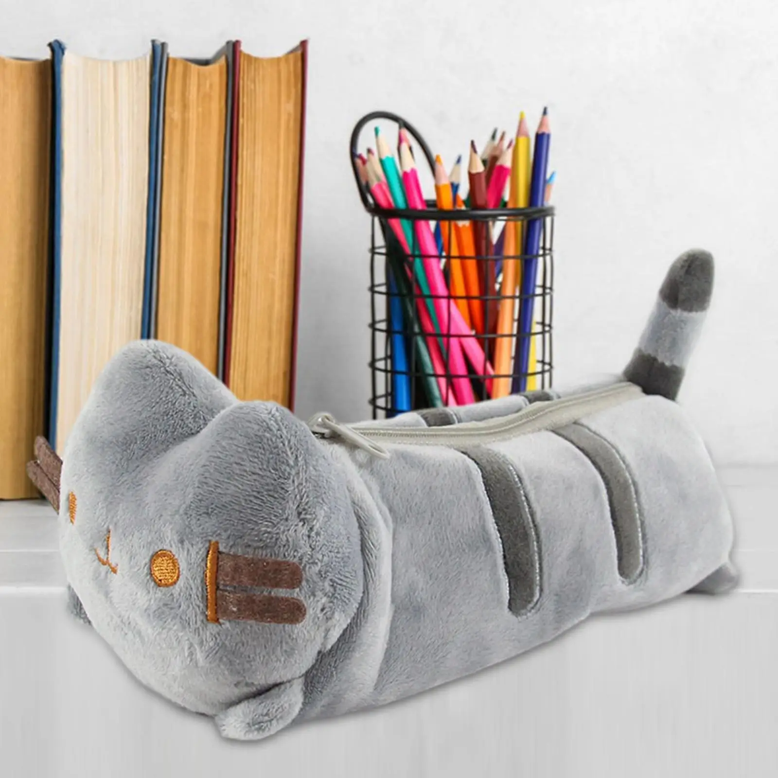 Imagem -03 - Plush Pencil Case Purse para Meninos e Meninas Bolsa de Maquiagem Material Escolar e Escritório