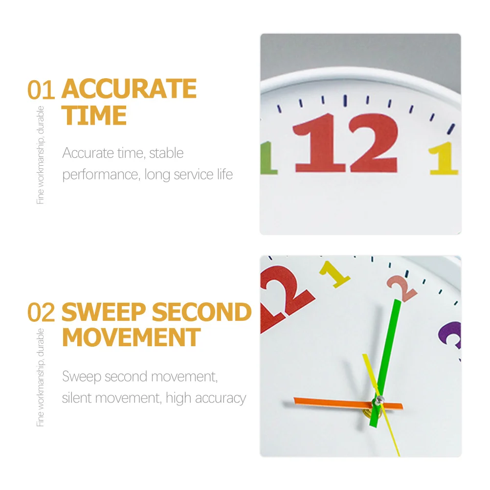 

Wall-mounted Clock Silent Vintage Bedroom Digital Clocks for Living Iron