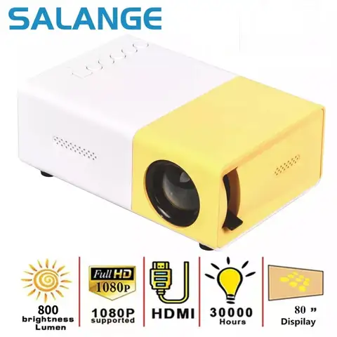 Portable 1080P LED Mini Projector YG300 Pro salange