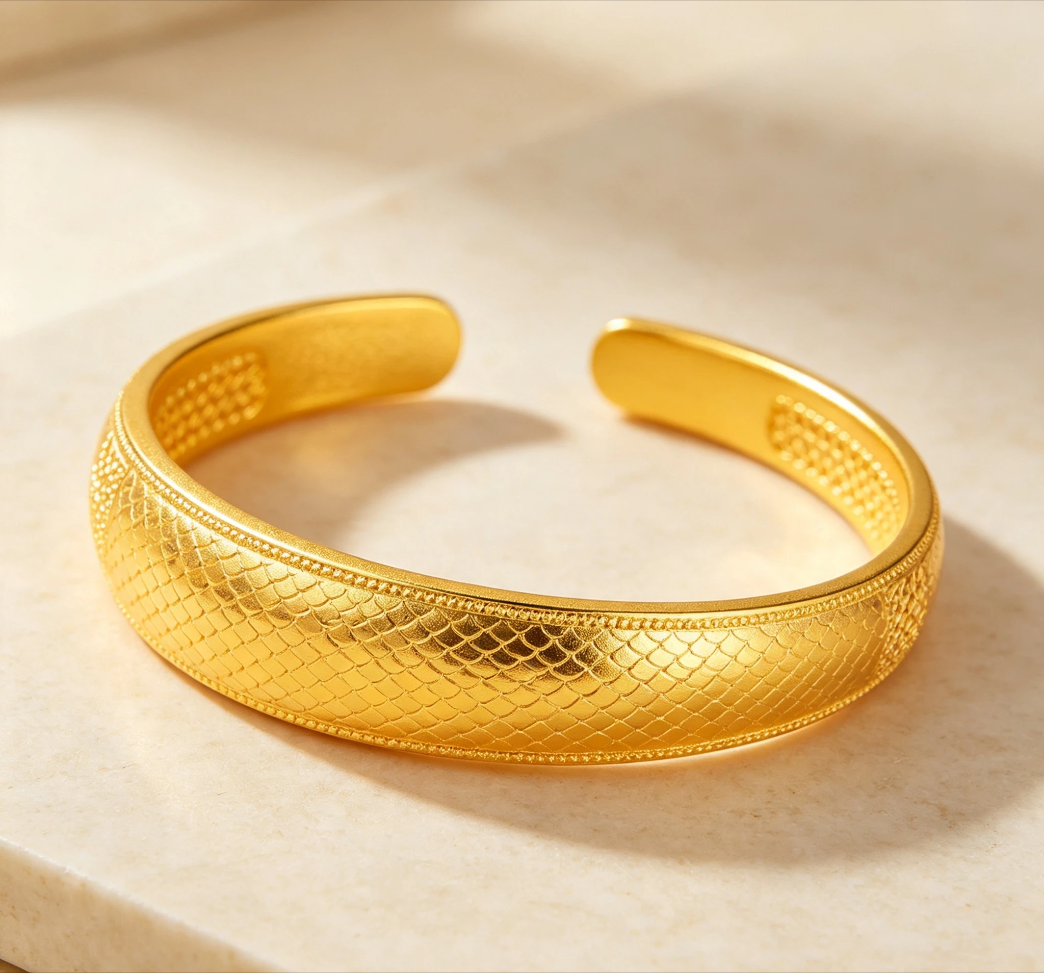 Pure Gold real gold Women's Dragon Scale Bracelet Fish Scale Push-Pull Bracelet Giving gifts for friends