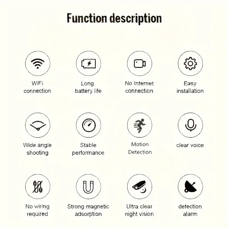 X10 4K Camera WiFi Wireless Monitor Remote Monitor Camcorders Security Protection Baby Monitor Smart Home Mini Camcorder 2025NEW