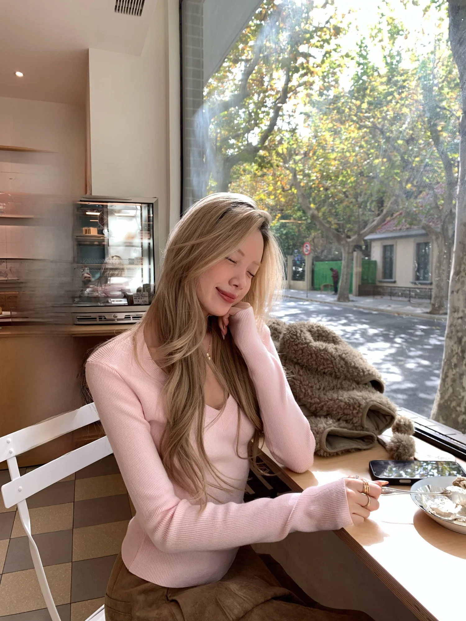 

Женский вязаный свитер Ele Sle с V-образным вырезом, розовый, ультрамягкий, с длинными рукавами, повседневный, модный, дышащий, комфортный