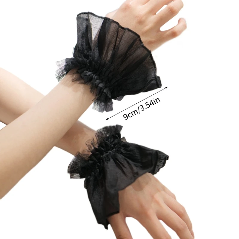 Removable Wrist Cuffs Flared Cuffs for For Hoodie Sweater False Sleeve Ornaments Detachable Sleeves Cuffs Tulle