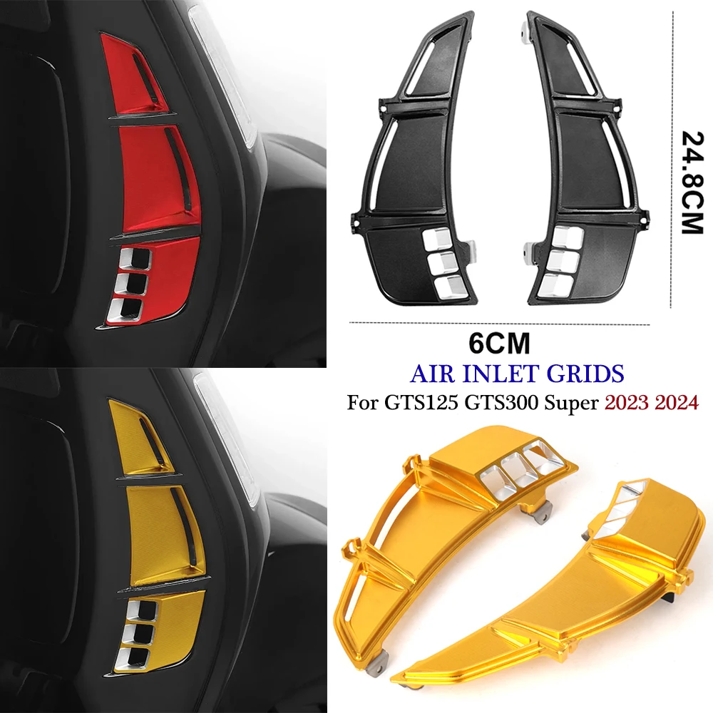 GTS300 GTS125 Motorcycle Left Right Radiator Guard Grille Cover Protector For Vespa GTS 300 GTS 125 GTS300 Super 2023 2024