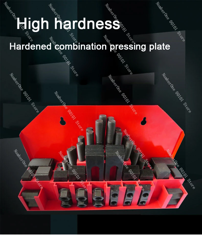 M8 M10 M12 M14 M16 M20 M24 Tool Combination Platen Mold Parts 58PCS/Set Milling Machine Pressure Plate Universal Clamp Group Cod