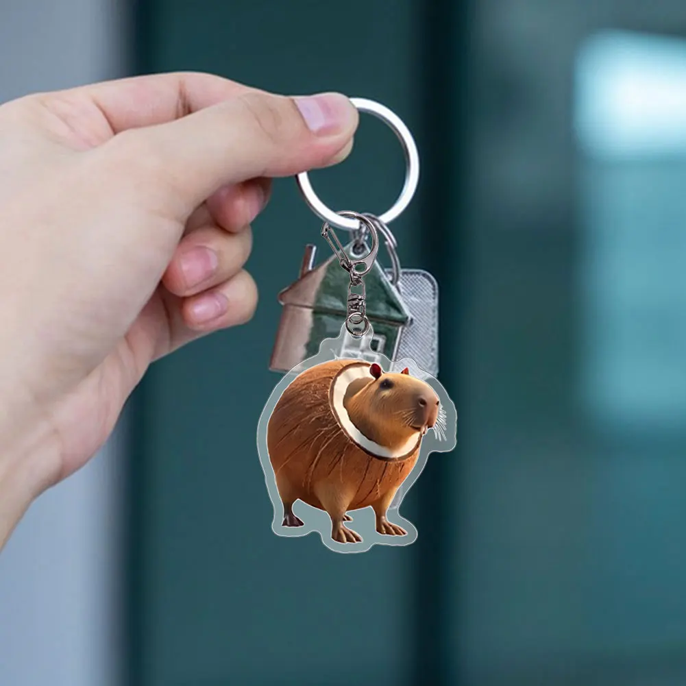 2D Flat Acrylic Doll Figurine Keychain for Women Men Bag Pendant Fashion Gift Backpack Hanging Car Keyring Pendant Decor Gifts
