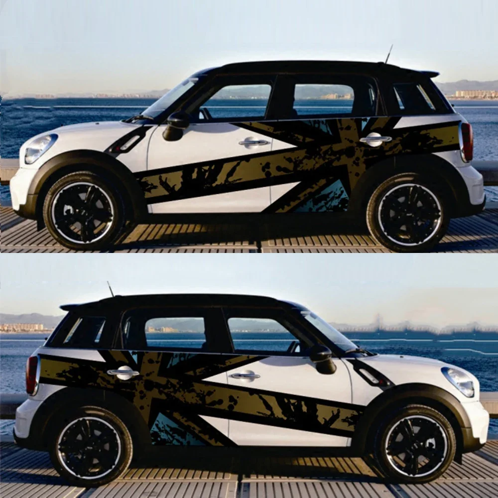 Car Body Side Union Jack Sticker Decor Decals Decoration Accessories For MINI Cooper F54 F55 F56 F60 R55 R56 R60 Countryman view 3