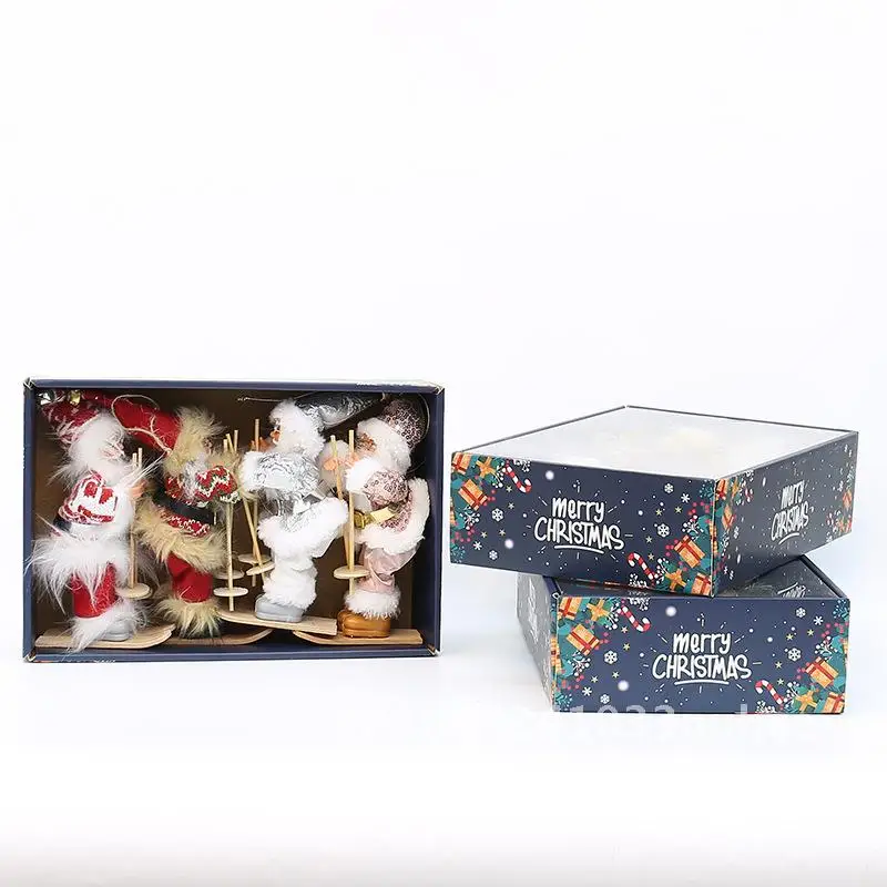 

New Product Color Box Display Box Packaging small size Santa Claus suit Holiday Decoration Ornaments Christmas Tree Pendant